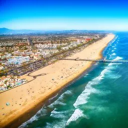 Huntington City Beach and the Huntington Beach Pier